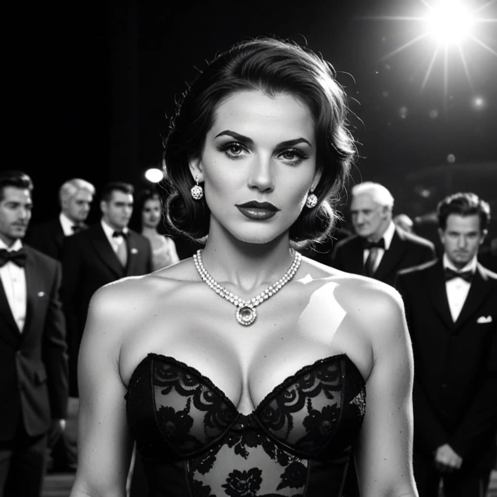 AI generated Hollywood glamour example